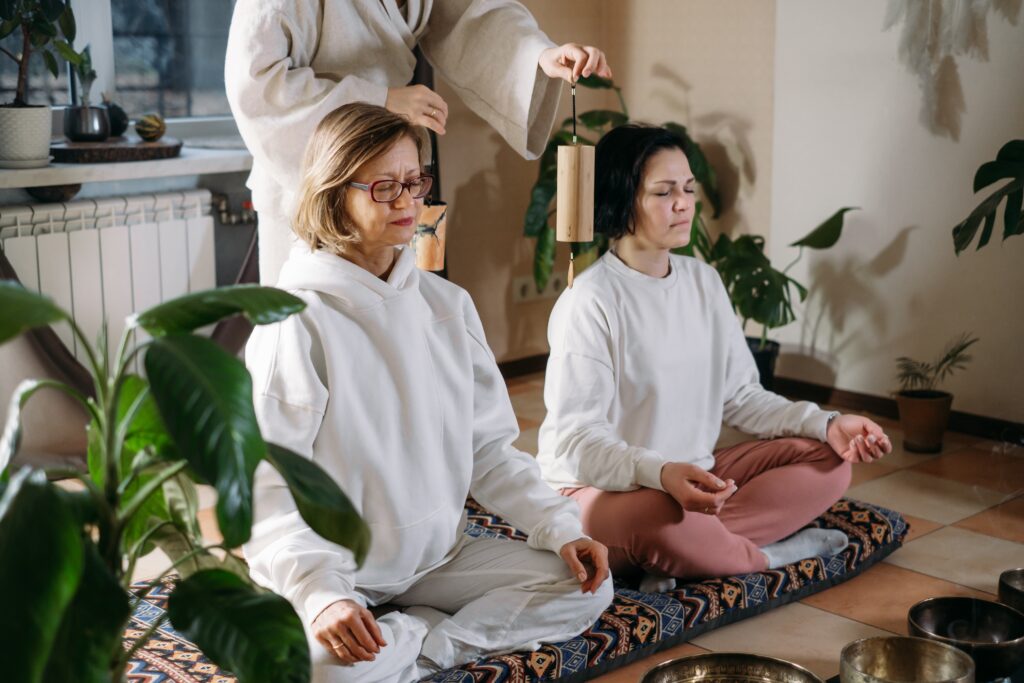 Sound healing during Group Sound Bath